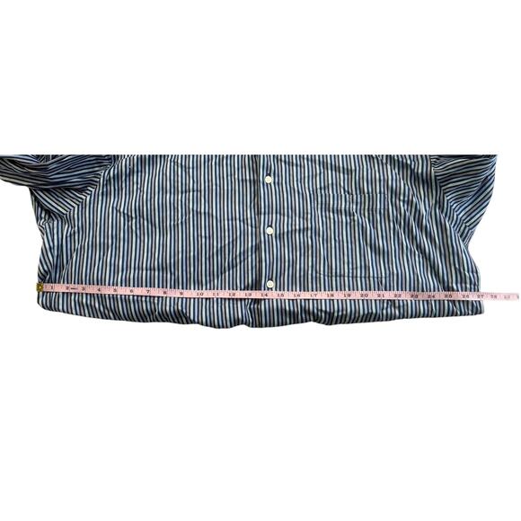 Pronto Uomo Blue Striped Button-Down Mens Size XXL - Picture 3 of 5